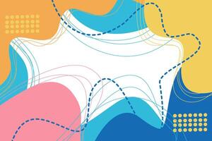 Wavy abstract background with lines and dots vector