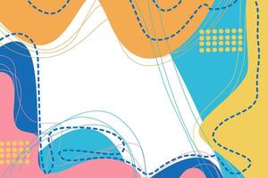 Minimalist abstract background with wavy lines and dots vector