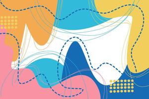abstract background with wavy lines and dots vector