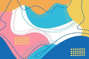 abstract background with lines and dots and colorful vector