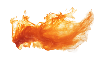 Abstract Orange Liquid Splash Dynamic Texture and Flowing Form png