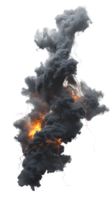 Fiery Smoke Explosion with Dynamic Swirling Patterns png