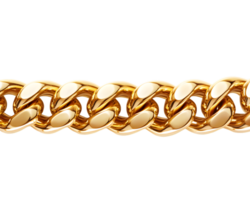 Gleaming Gold Chain Close-up of Interlocking Links png