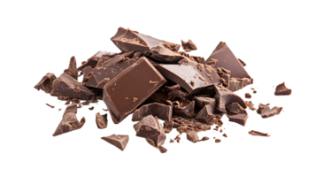 Dark Chocolate Chunks and Shavings A Luxurious and Decadent Treat png
