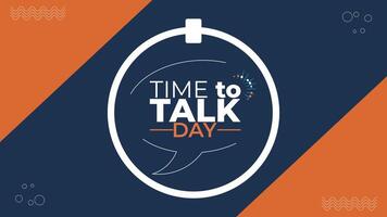 Let's Talk Time to Talk Day design templet vector