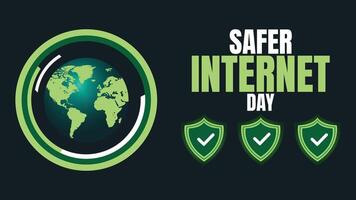 Building a Secure Future Safer Internet Day Awareness vector