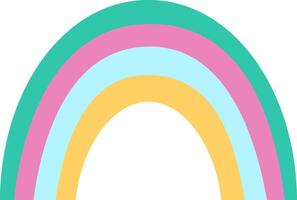 rainbow. Unicorn treasures concept. Magic or fairytale decoration for cards isolated on white background. Cute weather element vector