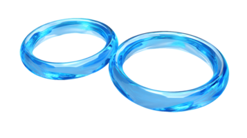 Interlocked Luminous Blue Rings An Abstract Representation of Unity and Connection png