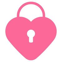 heart shaped lock vector