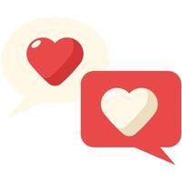 Heart Icons in Speech Bubbles vector