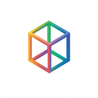 A colorful 3D cube design showcasing vibrant lines and geometric patterns. png