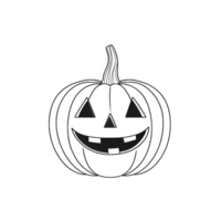 A playful Halloween pumpkin with a classic smiling face design. png