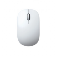 A sleek white computer mouse designed for optimal user comfort and precision. png