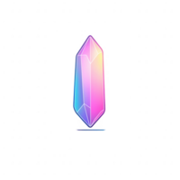 A vibrant, multicolored crystal with a sleek design, perfect for creative projects. png