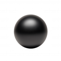 A sleek black sphere reflecting light, perfect for modern design projects. png