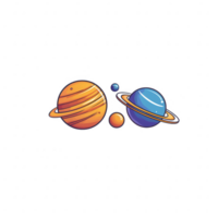 Colorful illustration of planets, showcasing the beauty of our solar system. png