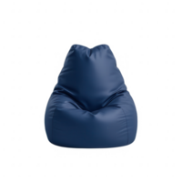 Cozy blue bean bag chair perfect for relaxation in any space. png