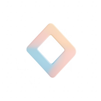 Stylized geometric design featuring a soft gradient in a diamond shape. png