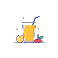 Refreshing lemonade drink with berries and lemon slice, perfect for summer enjoyment. png