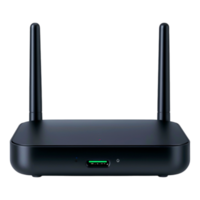 Modern Wireless Router with Antennas for High-Speed Internet Connection png