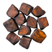 Natural Wood Blocks with Unique Grain Patterns and Rich Colors png