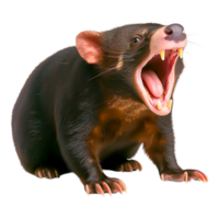 Close-up View of a Fierce Wild Animal with Open Mouth and Teeth png