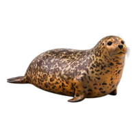 Spotted Seal Resting on the Shore with Beautiful Patterns png