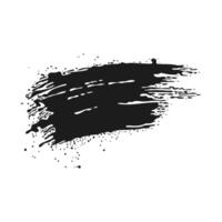 Black ink splatter in flat design. Splashing artistic brush spot element. illustration isolated. vector