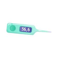Thermometer in flat design. Temperature monitoring tool for baby health. illustration isolated. vector