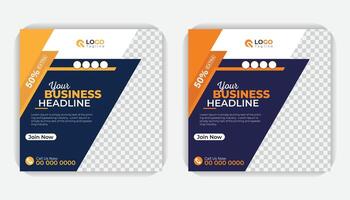 Digital business marketing banner, Modern style creative layout, digital marketing social media post or web banner. Modern Square Flyer Template. vector