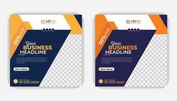 Modern Square Flyer Template, Modern style creative layout, digital marketing social media post or web banner design. Colorful and Creative layout square banner. vector