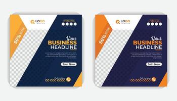 Social media post layout Innovative color scheme and Modern style creative layout, digital marketing social media post or web banner design. vector