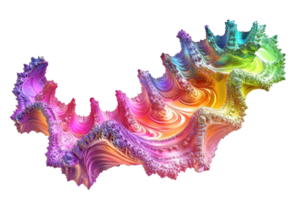 Vibrant fractal art with swirling colors forming intricate patterns, creating a mesmerizing and abstract visual experience. png
