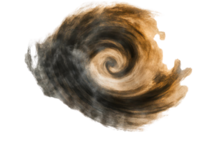 Abstract swirl art in brown and black tones, resembling a vortex. Perfect for backgrounds, creative designs, and artistic projects. png
