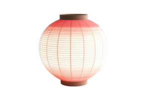 Elegant Japanese paper lantern with a soft pink hue, perfect for adding a touch of traditional decor and ambient lighting to any space. png