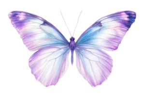 Elegant purple and blue butterfly with delicate wings, isolated on transparent background. Perfect for nature, beauty, and transformation themes. png