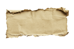 High-resolution image of a textured torn paper piece, suitable for backgrounds, collages, and vintage design projects. png