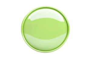 Vibrant green glossy button showcasing modern design and elegance. Ideal for UI, digital interfaces, and web application displays. png