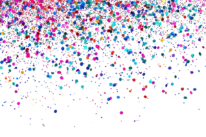 Vibrant abstract background with multicolored confetti patterns, perfect for celebrations, parties, or festive designs. png