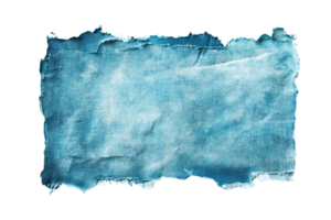 Vintage blue textured paper with torn edges, perfect for backgrounds and artistic projects, offering a rustic and timeless look. png