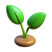 green sprout emerging from soil png
