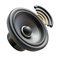 audio speaker with visible sound effect png