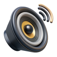 modern speaker with dynamic sound visuals png