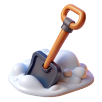 snow-clearing tool with ergonomic handle png