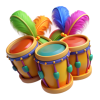 3D icon of festive percussion instruments png