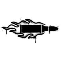 Graffiti Bullet icon isolated on white background. vector