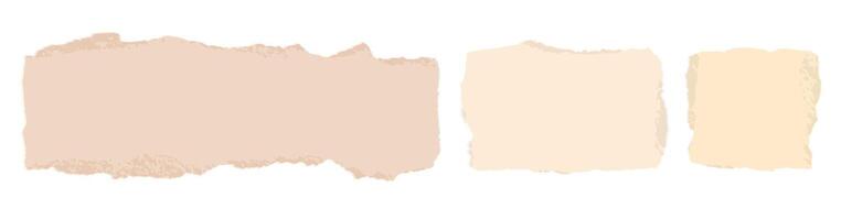 Torn paper pieces elements isolated vector