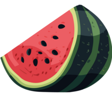 watermelon slice, summer refreshment snack isolated png