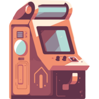 game machine with retro style isolated design png