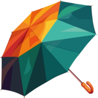 An umbrella with a colorful pattern isolated png